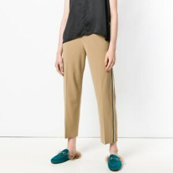Forte Forte Pants - Forte Forte tuxedo stripe wool blend extra high rise pants Sz 00 Made in Italy